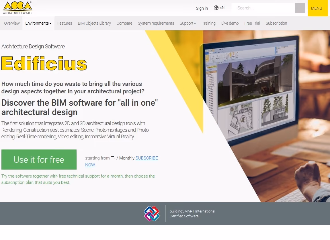 edificius landing page