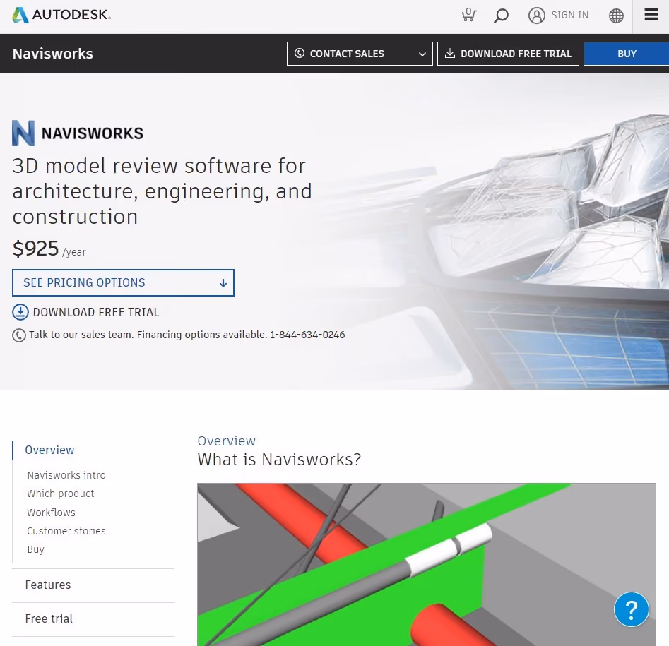 navisworks landing page