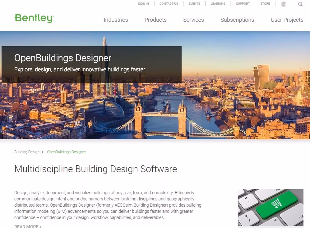 openbuildings designer landing page