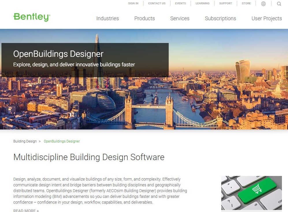 openbuildings designer landing page