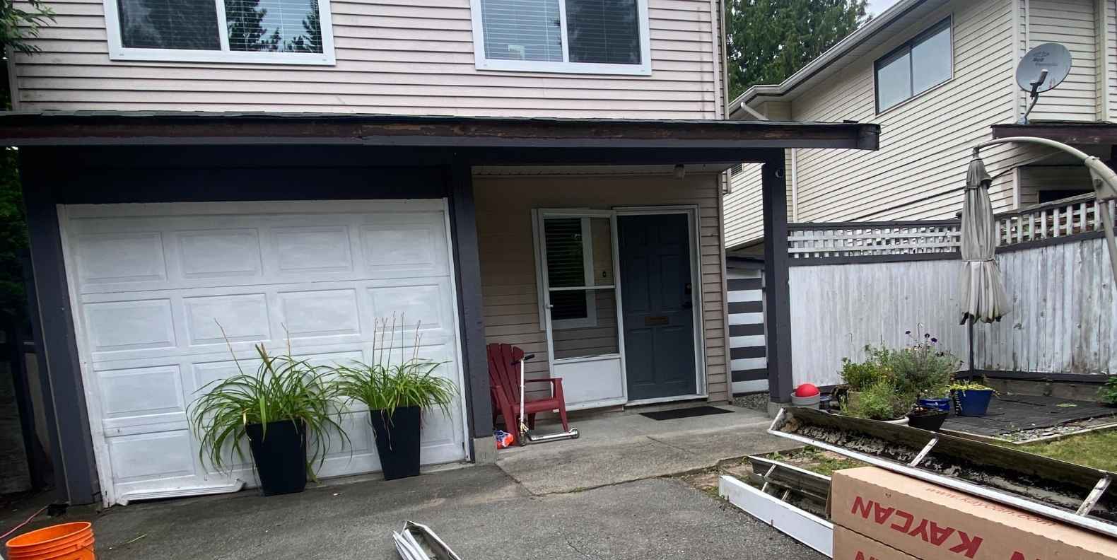 Before installing custom-made seamless gutters fabricated on-site by Level Up Canadian Roofing & Exteriors.