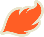 Fryem flame icon – symbol of bold flavour and fried chicken heat