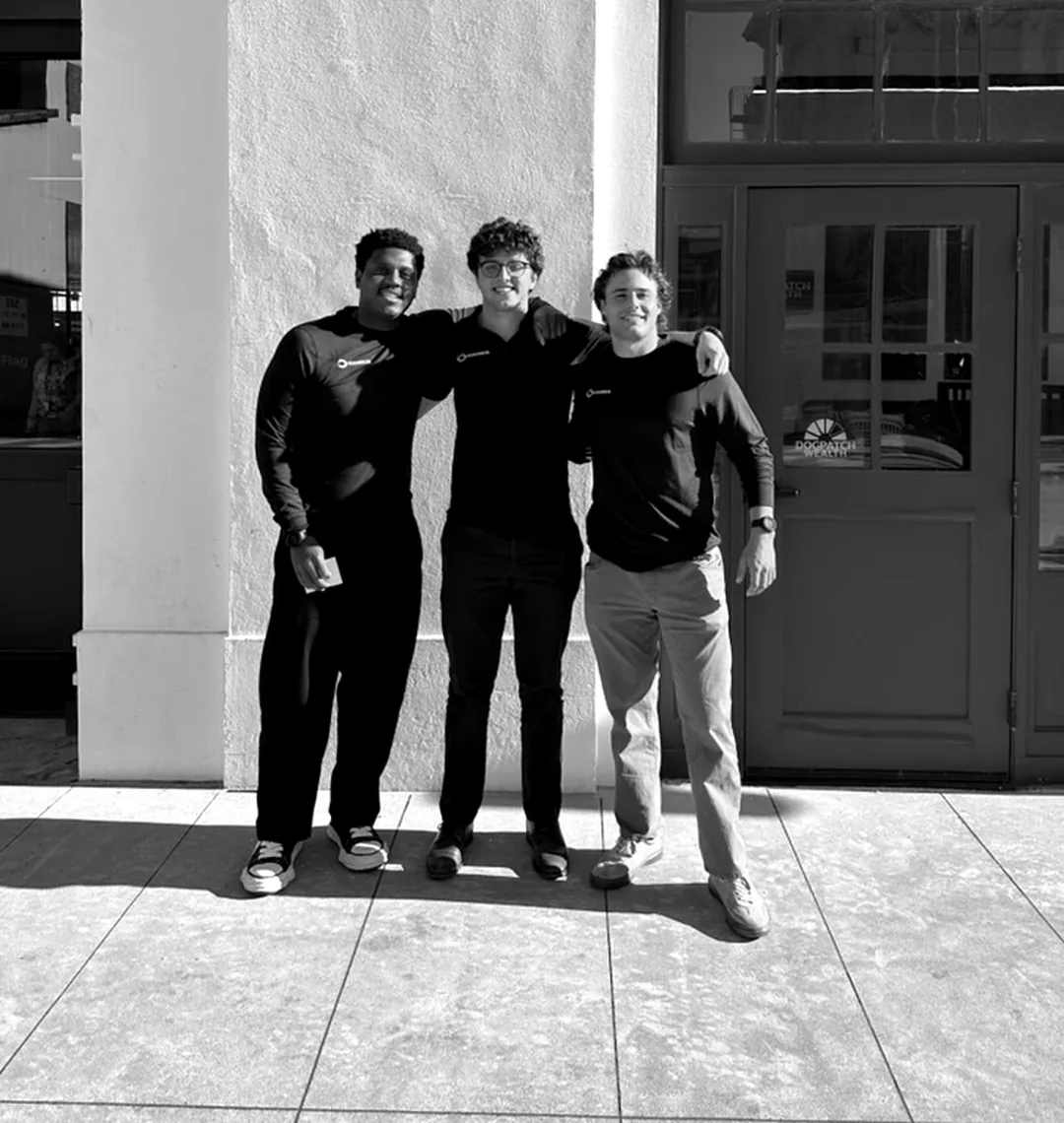 Ceon Jones, Kayden Ozdemir and Ruggles Bohannon, the founders of Kharros, in San Francisco