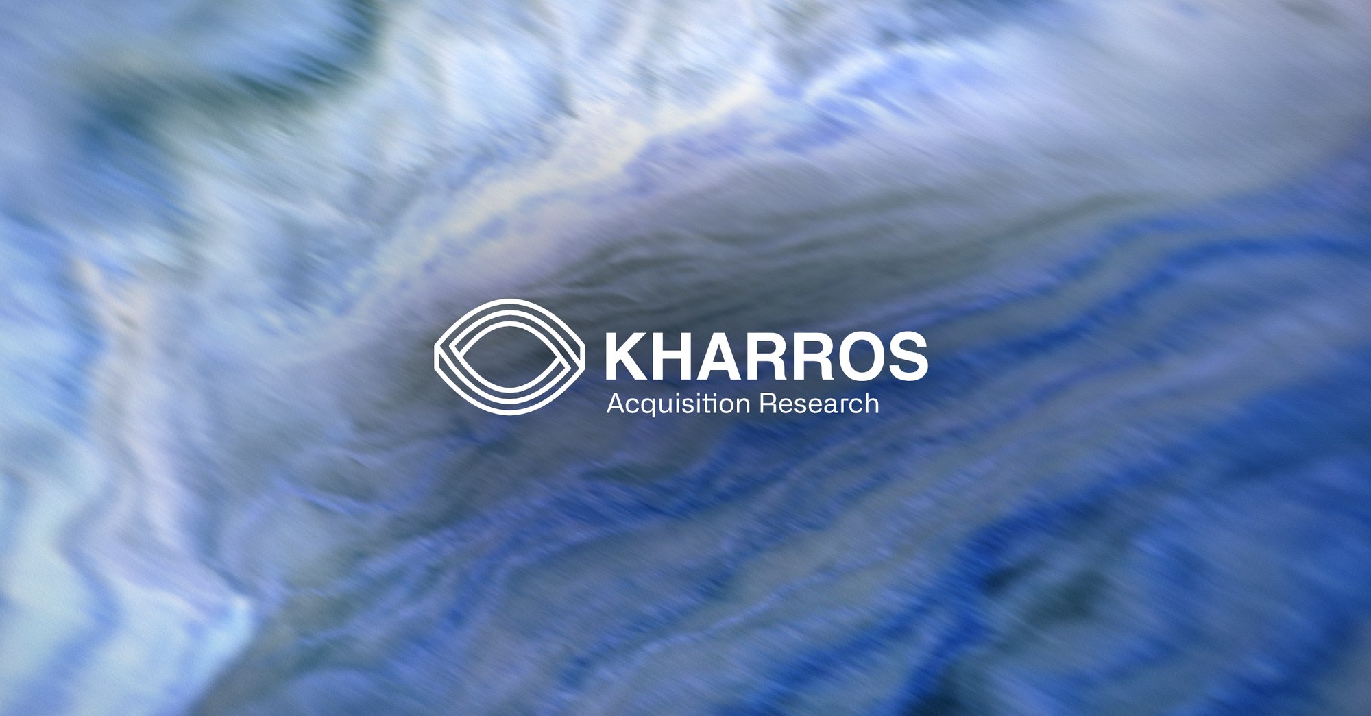 Kharros Acquisition Research. A blue alluvial fan, marbled from a Landsat image