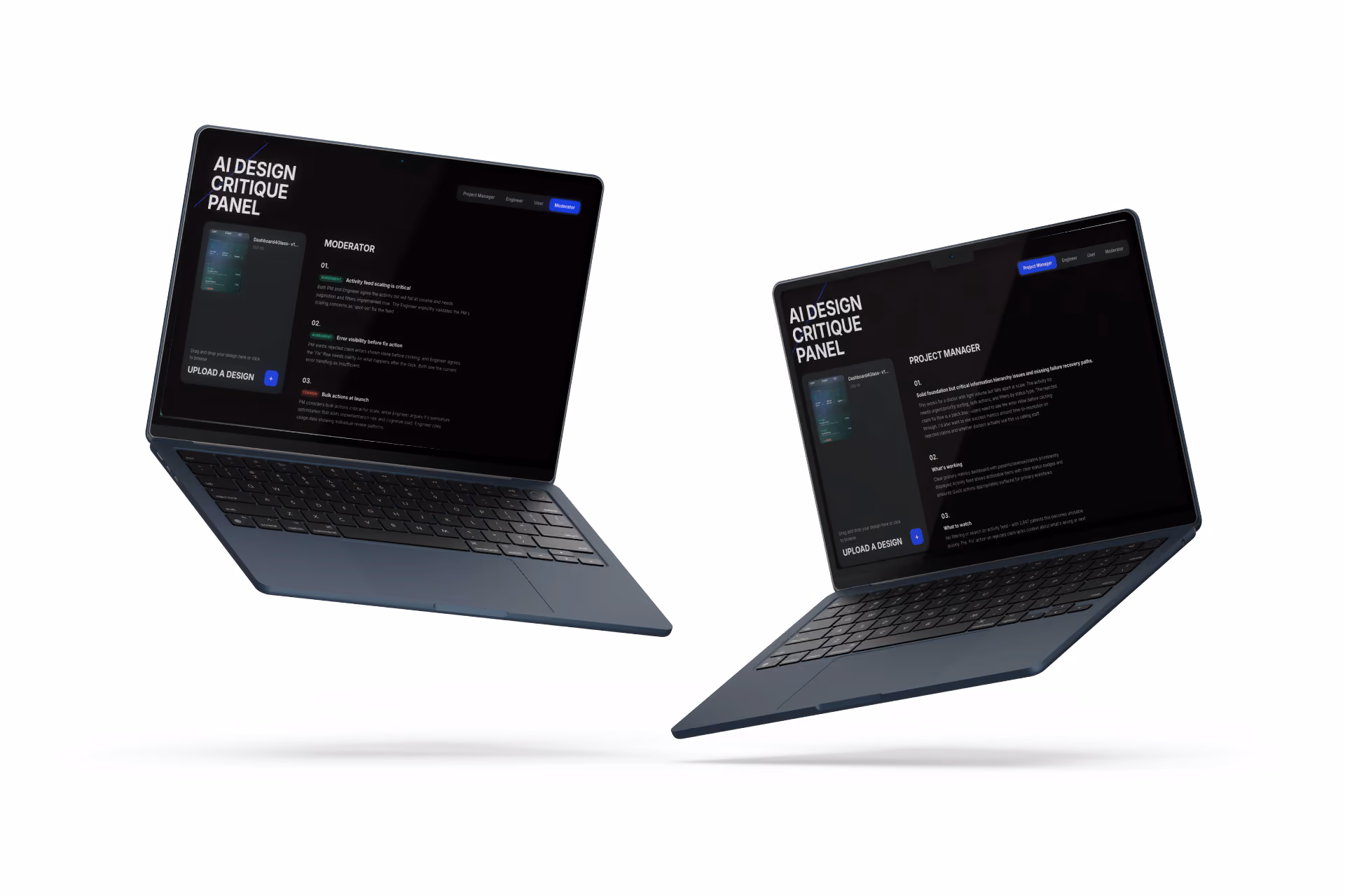 Two laptops with the different crit