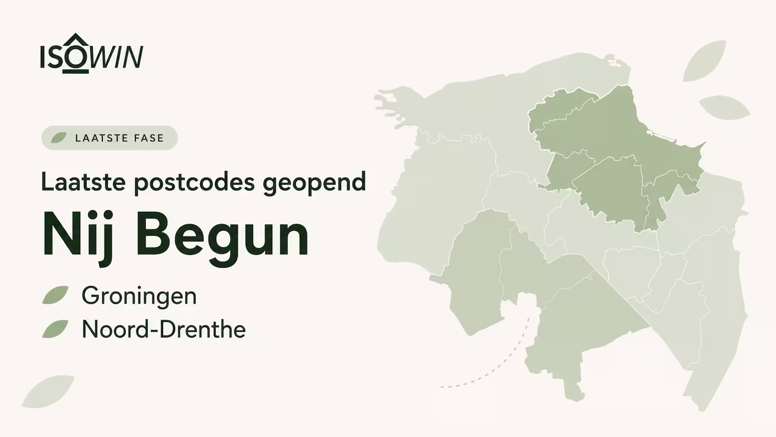 Laatste postcodes vrij Nij Begun | IsoWin