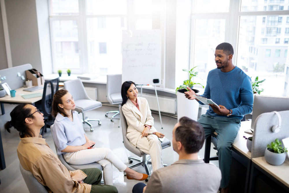 A leadership cohort session