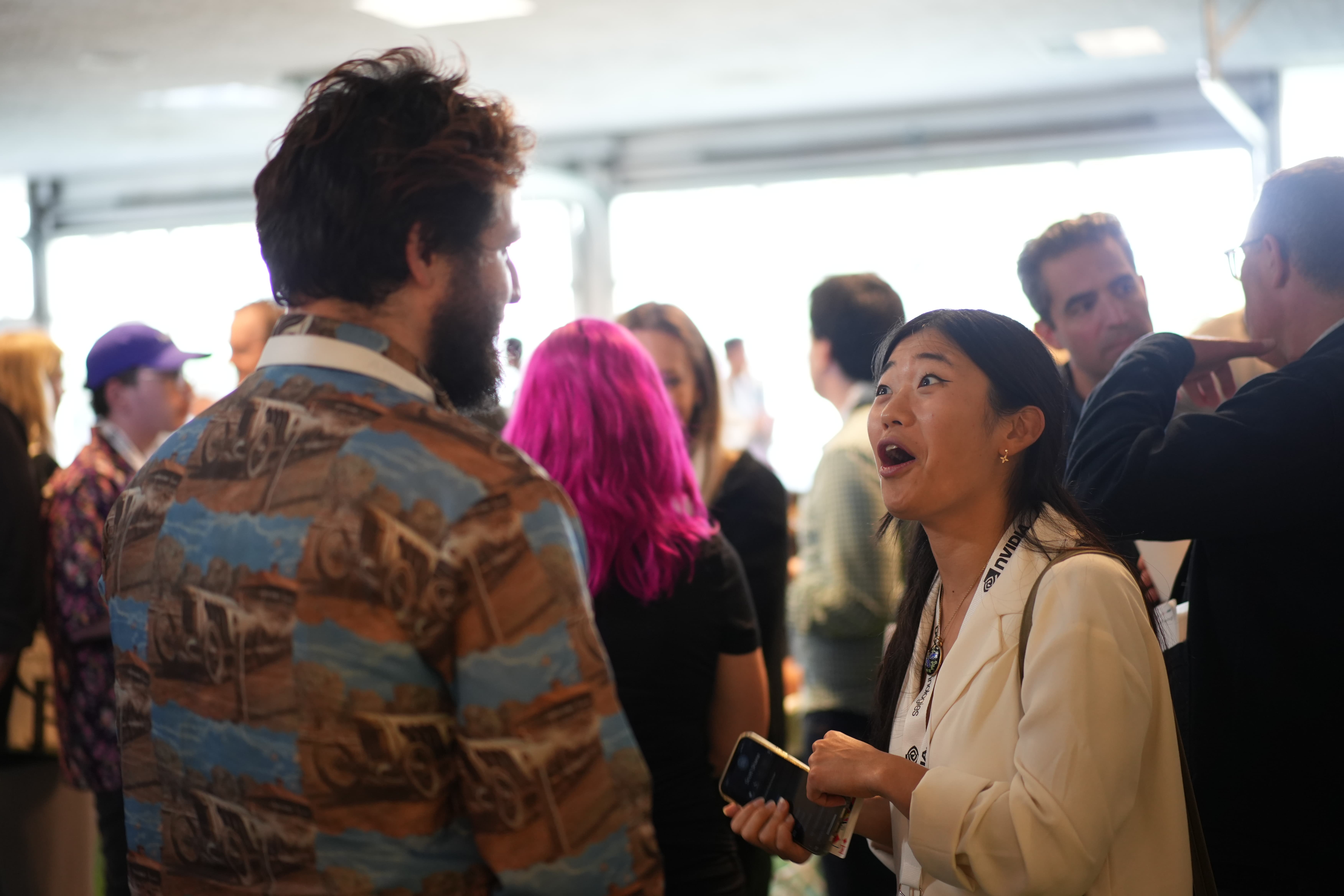 Conference Attendees Networking Laugh 2024