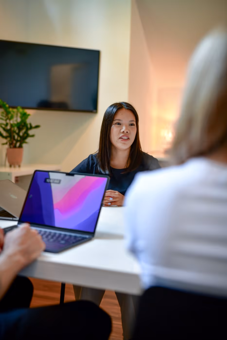 Nomos Marketing legal marketing team meeting discussing law firm strategy