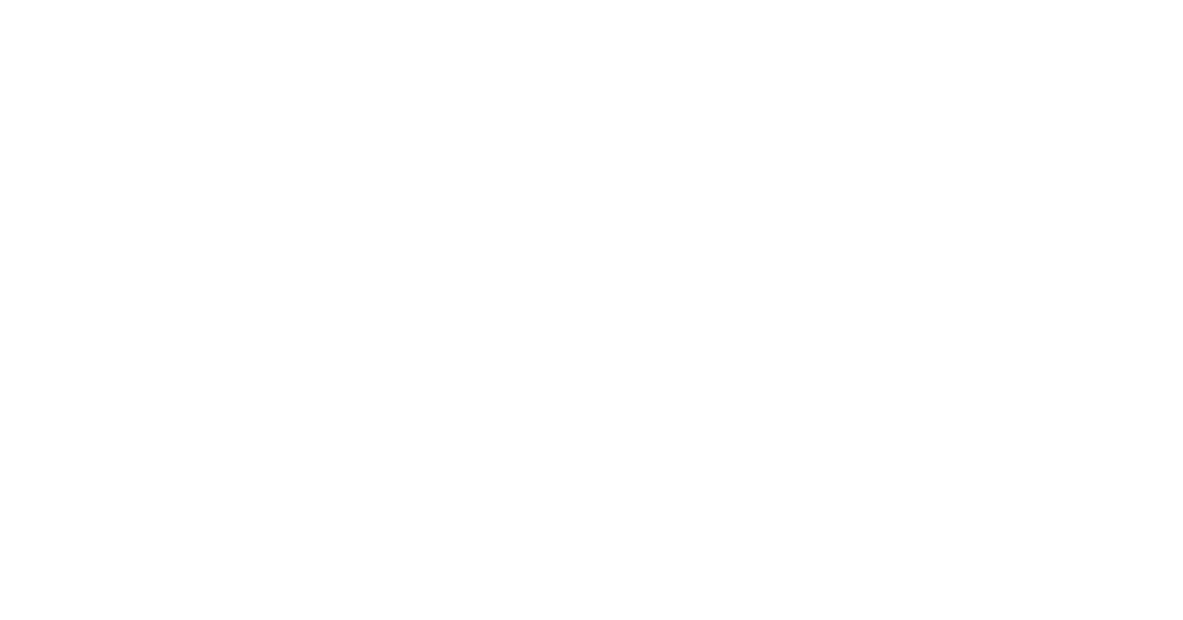 White stylized fish skeleton icon with an eye on a black background.