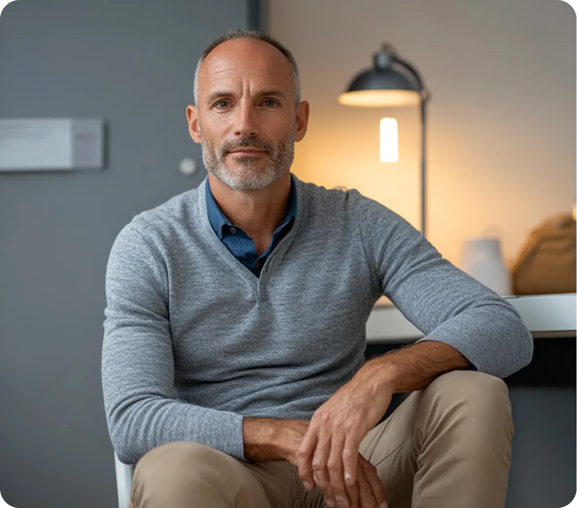 Smiling middle-aged man