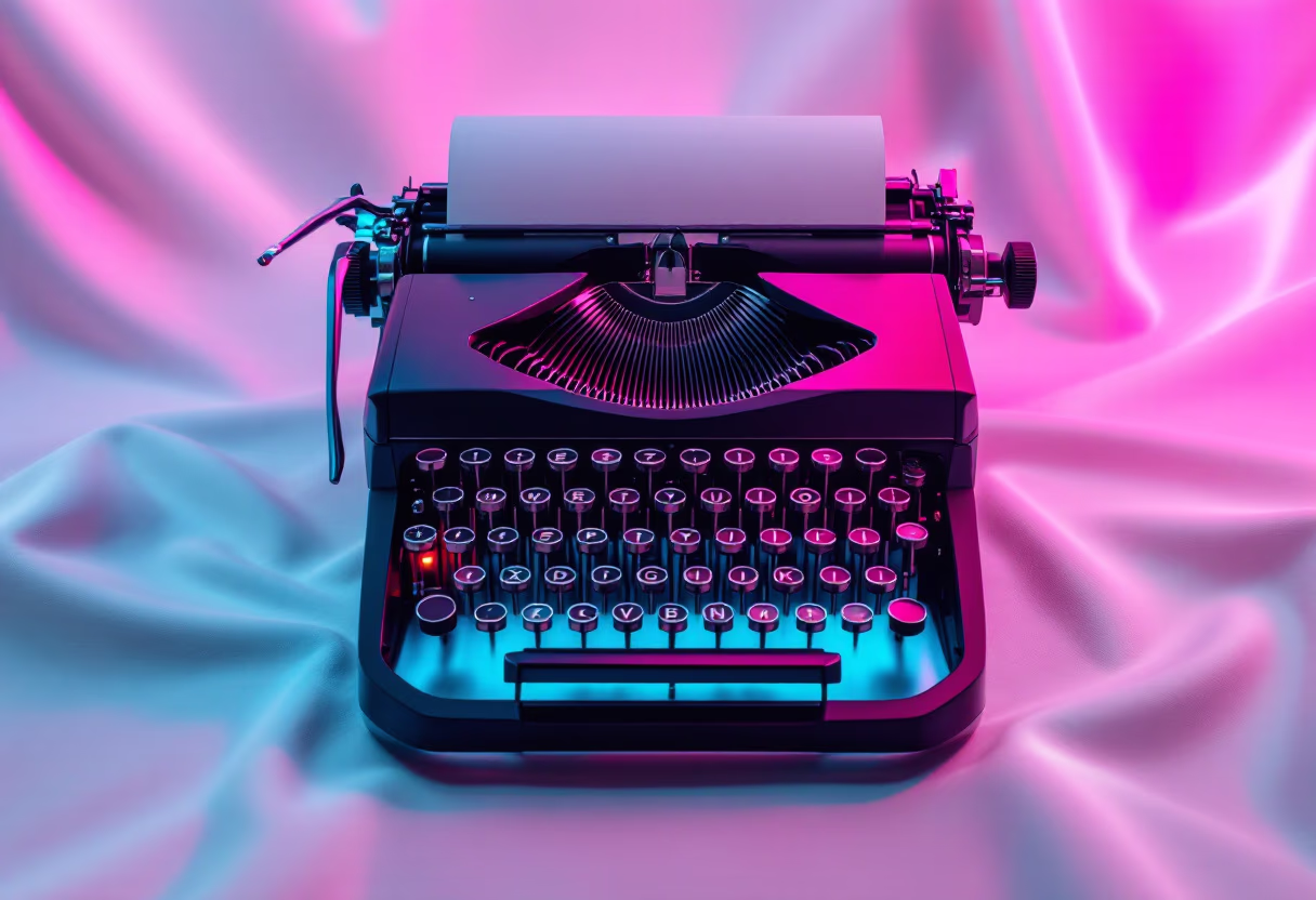 image of typewriter with paper