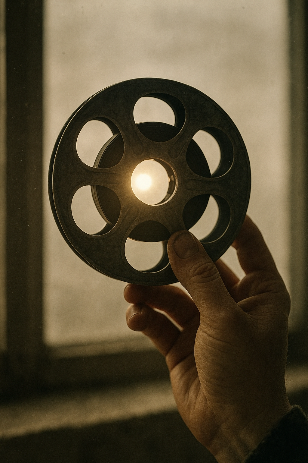 image of vintage reel projectors in a film production company's studio