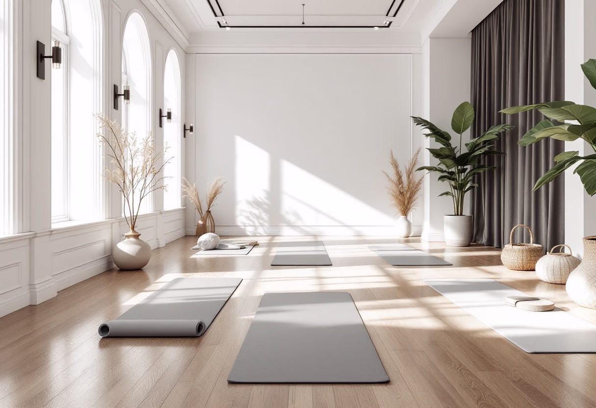 [background image] yoga studio interior