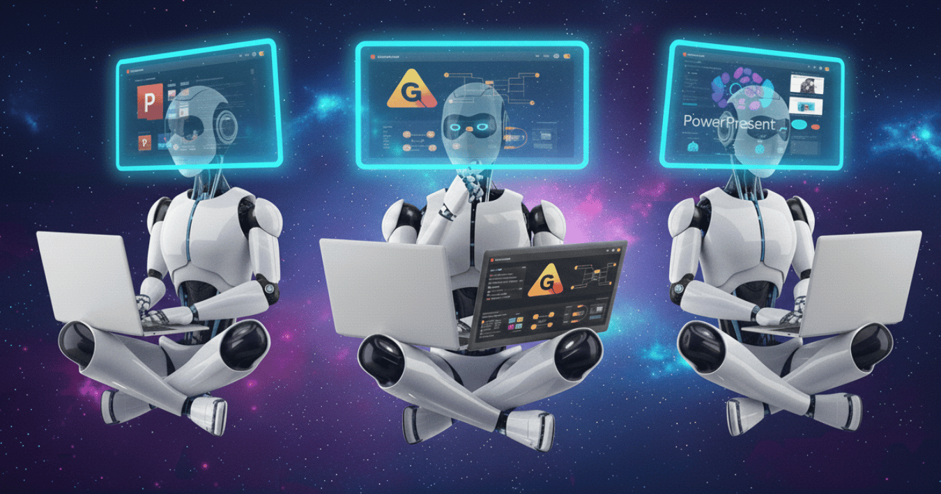 Online Free Presentation Maker AI vs Manual Design Powerpesent.AI