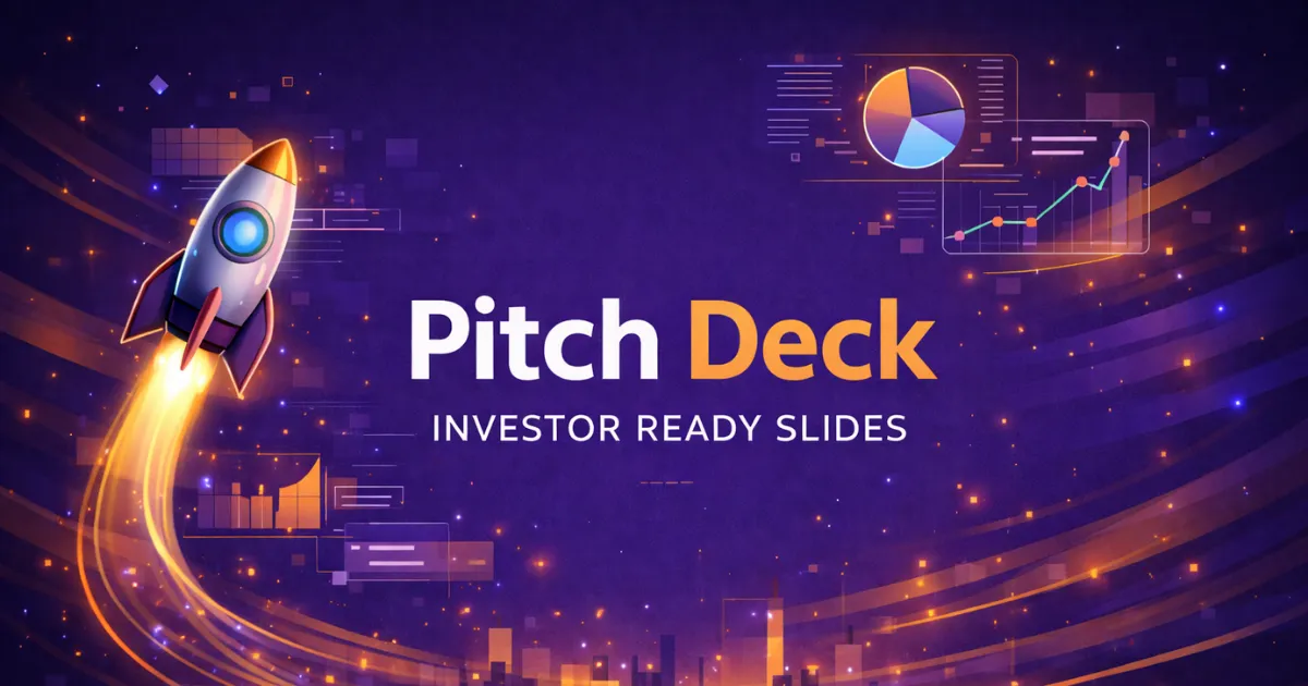 Pitch Deck Maker PowerPresent.AI Ideas into Investor-Ready