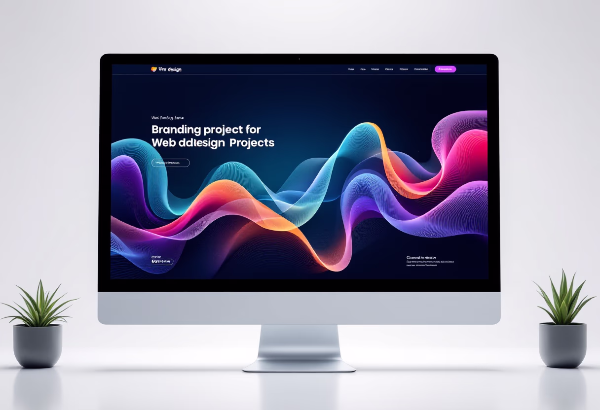 [digital project] image of a complete branding project (for a web design agency)