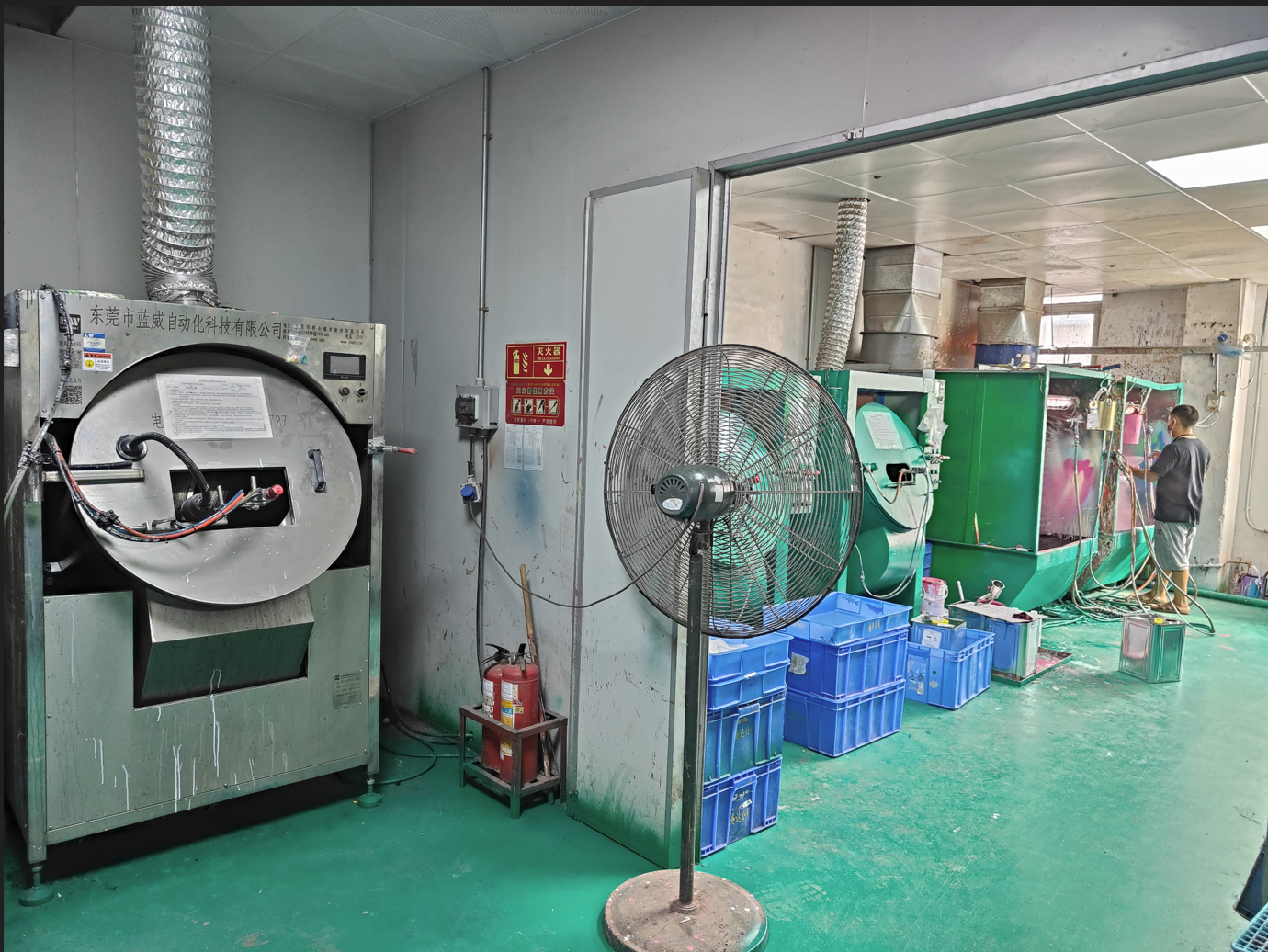 Toy showroom interior displaying plush toys and plastic products in organized retail layout