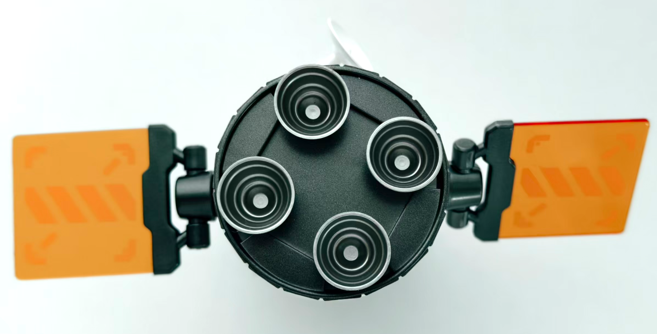 Chameleon Aerospace Dragon model with circular mechanical base components