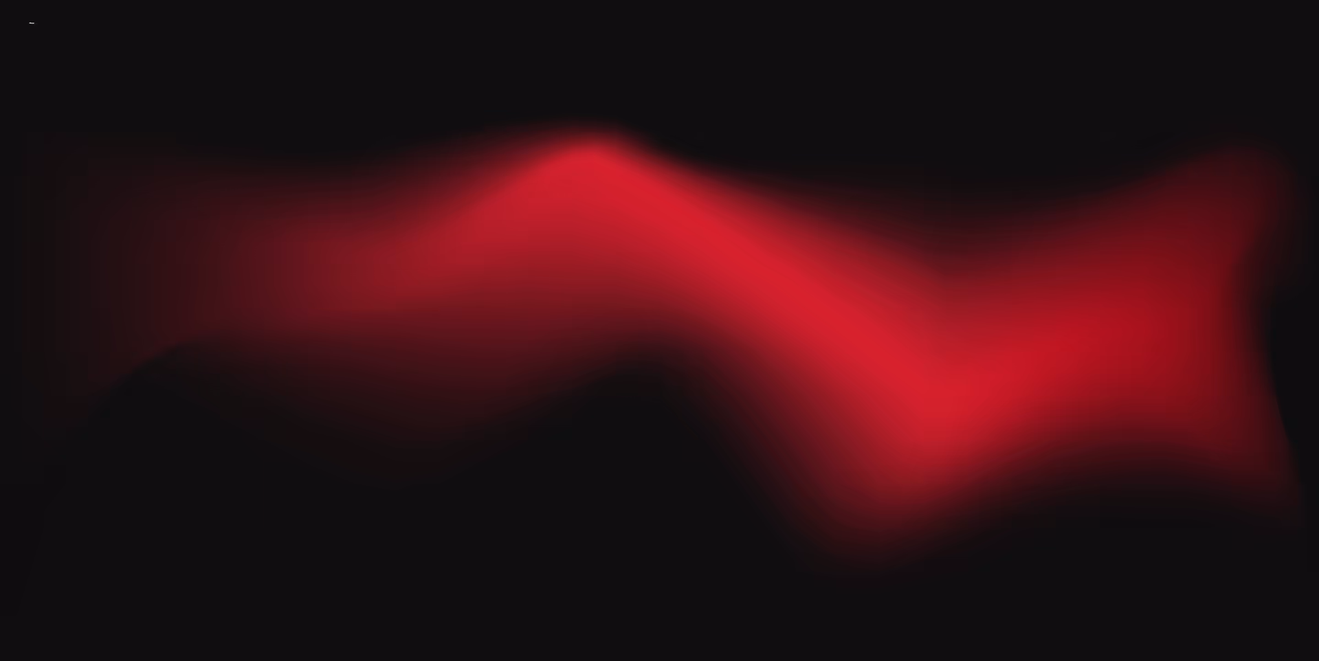 Abstract red wave shape glowing against a black background.