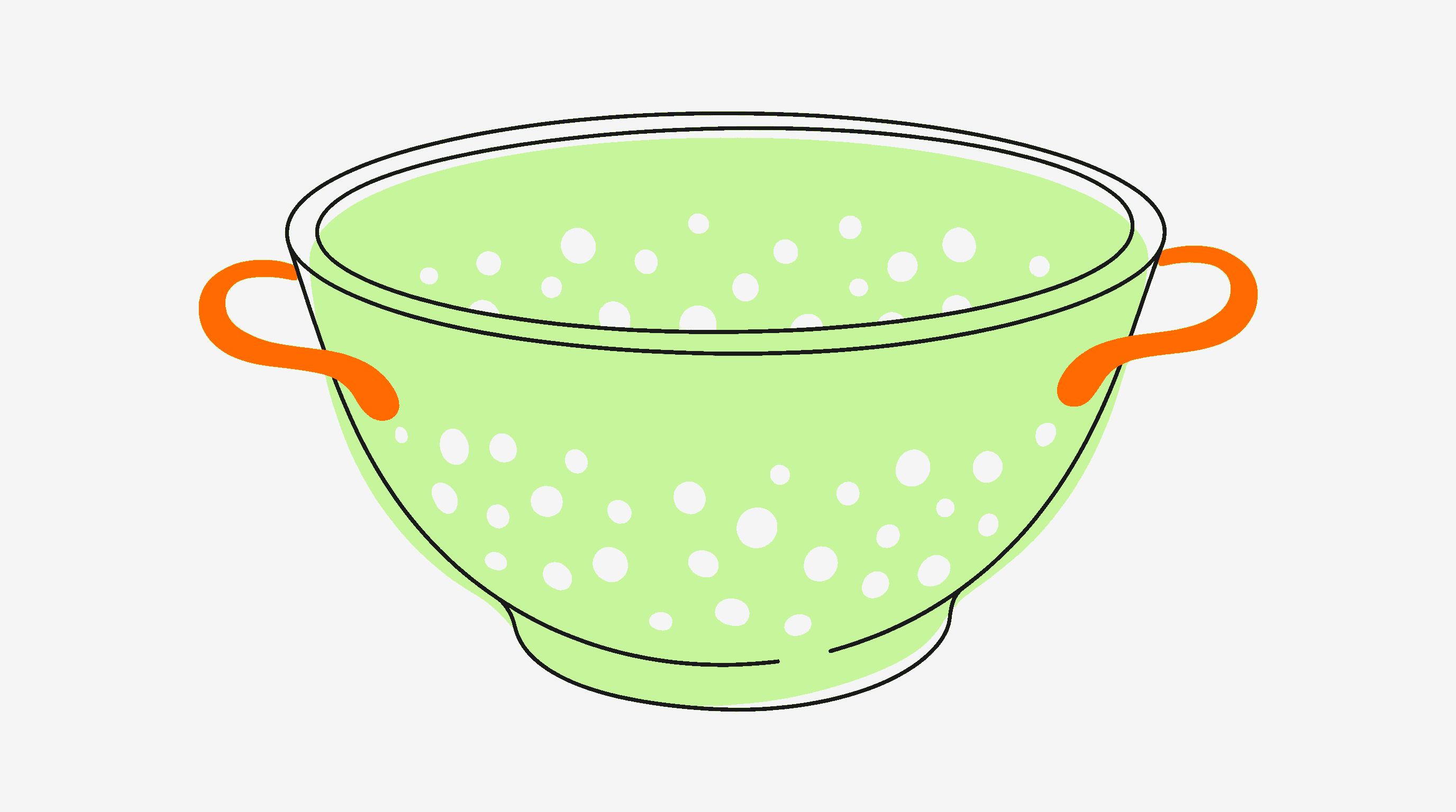 Colander representing the filtering process for creator tier decisions