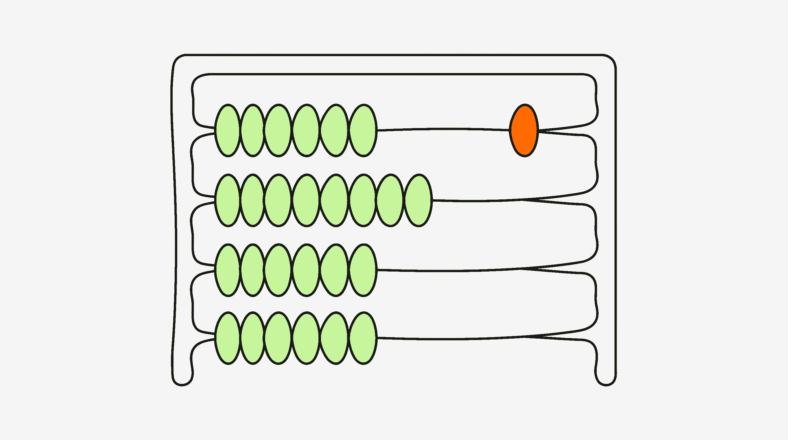 Abacus representing the real math calculations behind creator payment costs