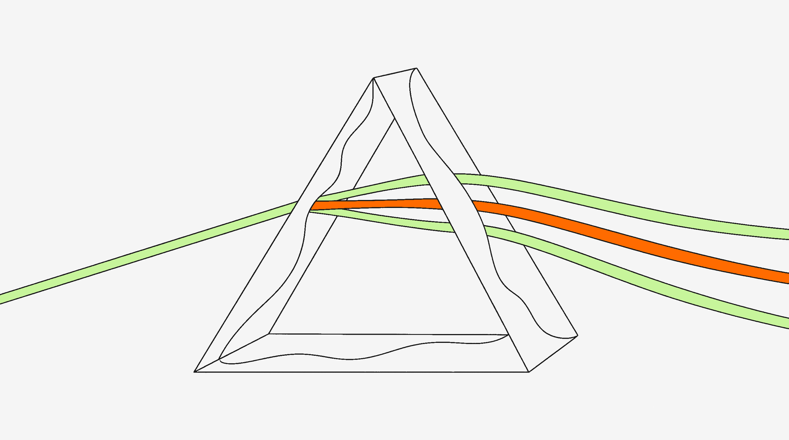 Magnifying glass over branching attribution paths representing multi-touch attribution modeling