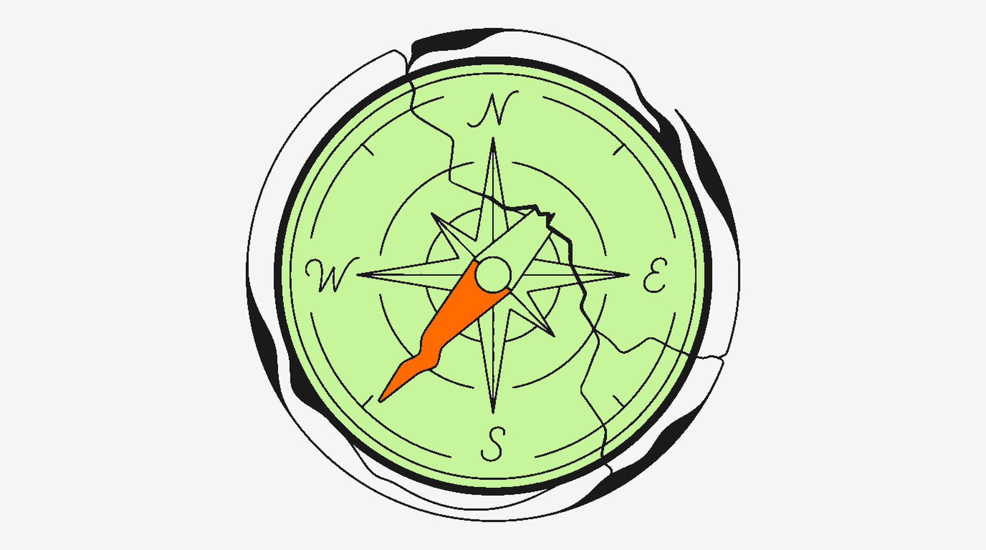 Broken compass illustration representing disorientation from following wrong strategies on TikTok Shop