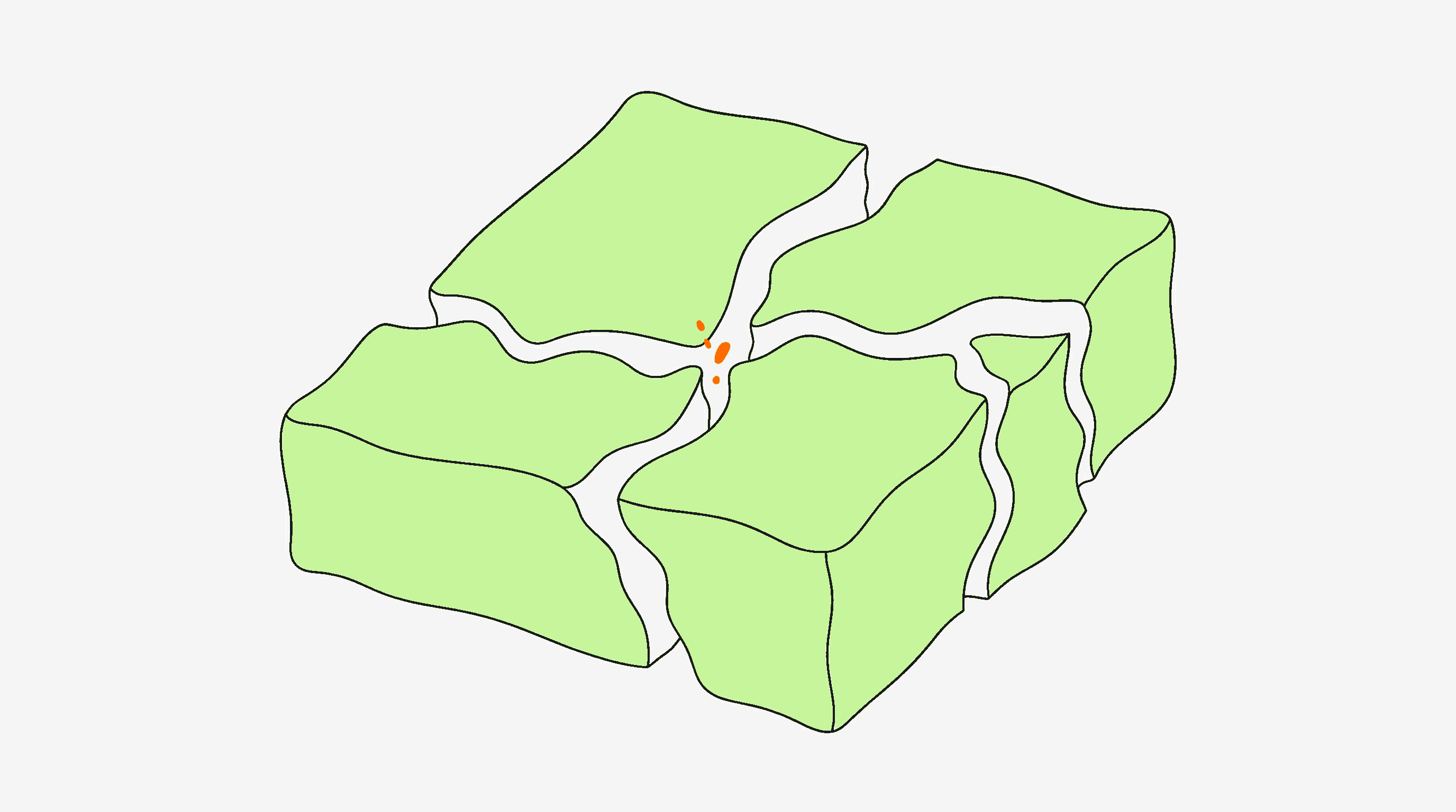 Cracked foundation representing affiliate program breakdowns at scale