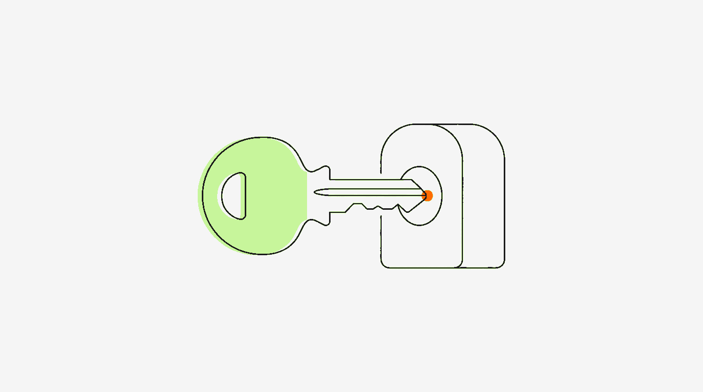Key in lock representing unlocking a scalable product seeding system