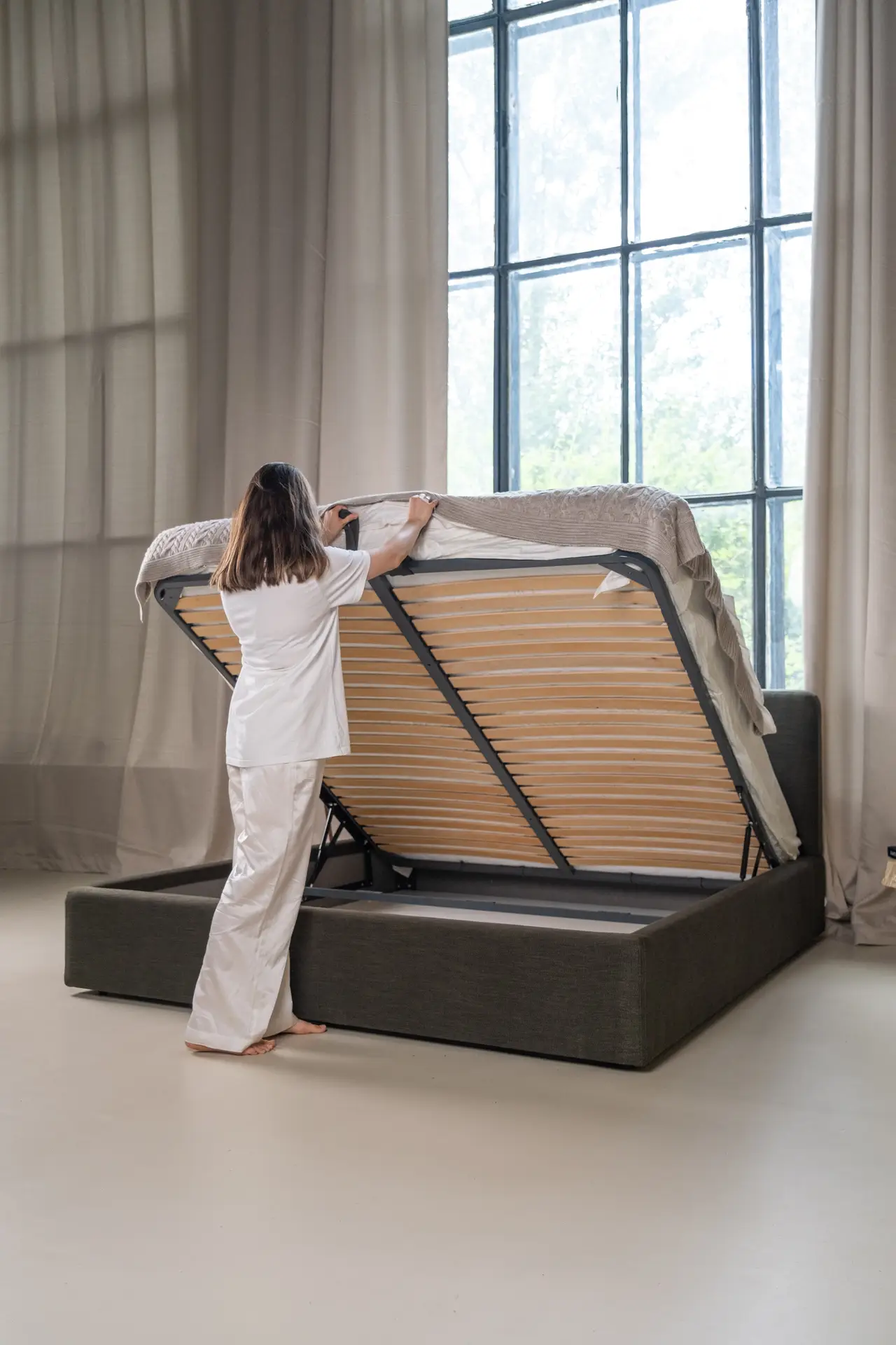 Woodsoft Ottoman Bed Lift Systeem Functionaliteit