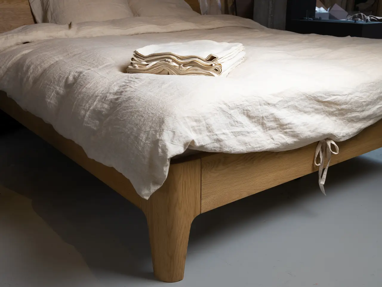 Slaapkamer Amsterdam Showroom Foto Genuin Bedlinnen beige