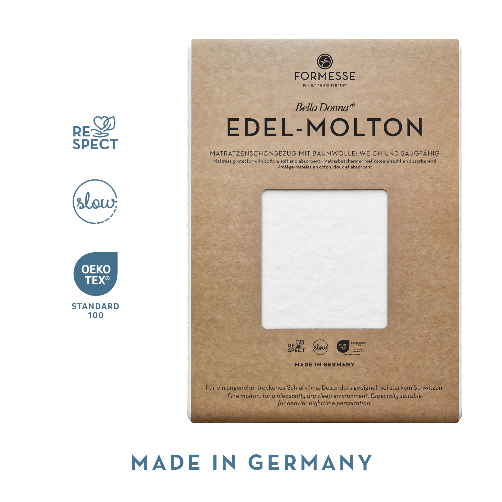 Zware kwaliteit molton van Bella Donna