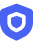 Blue shield icon with a small shield symbol in the center.