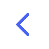 Blue left-pointing arrow icon on a transparent background.