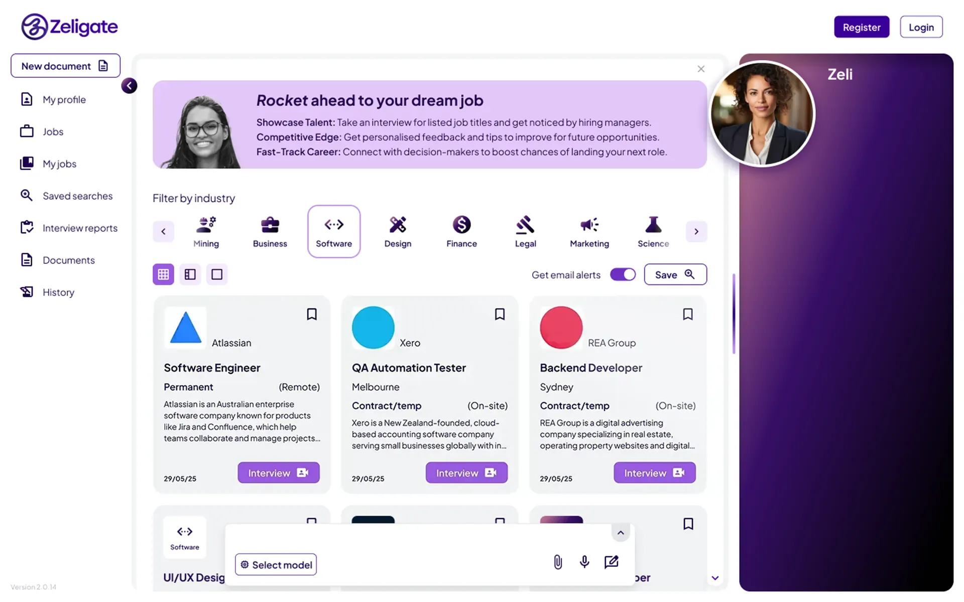 Zeli_job_board_screen