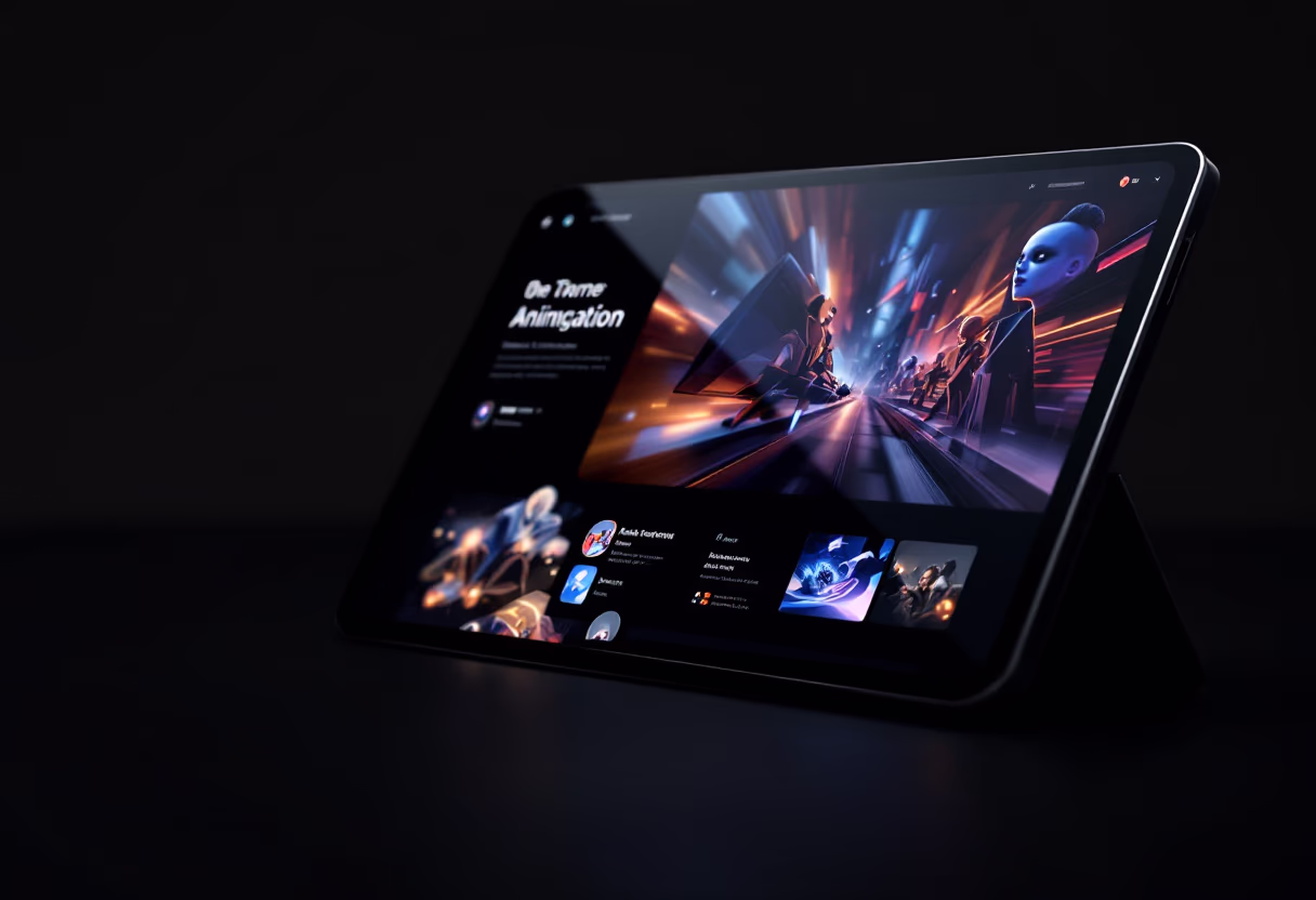 {digital project} animation sequence interface on device