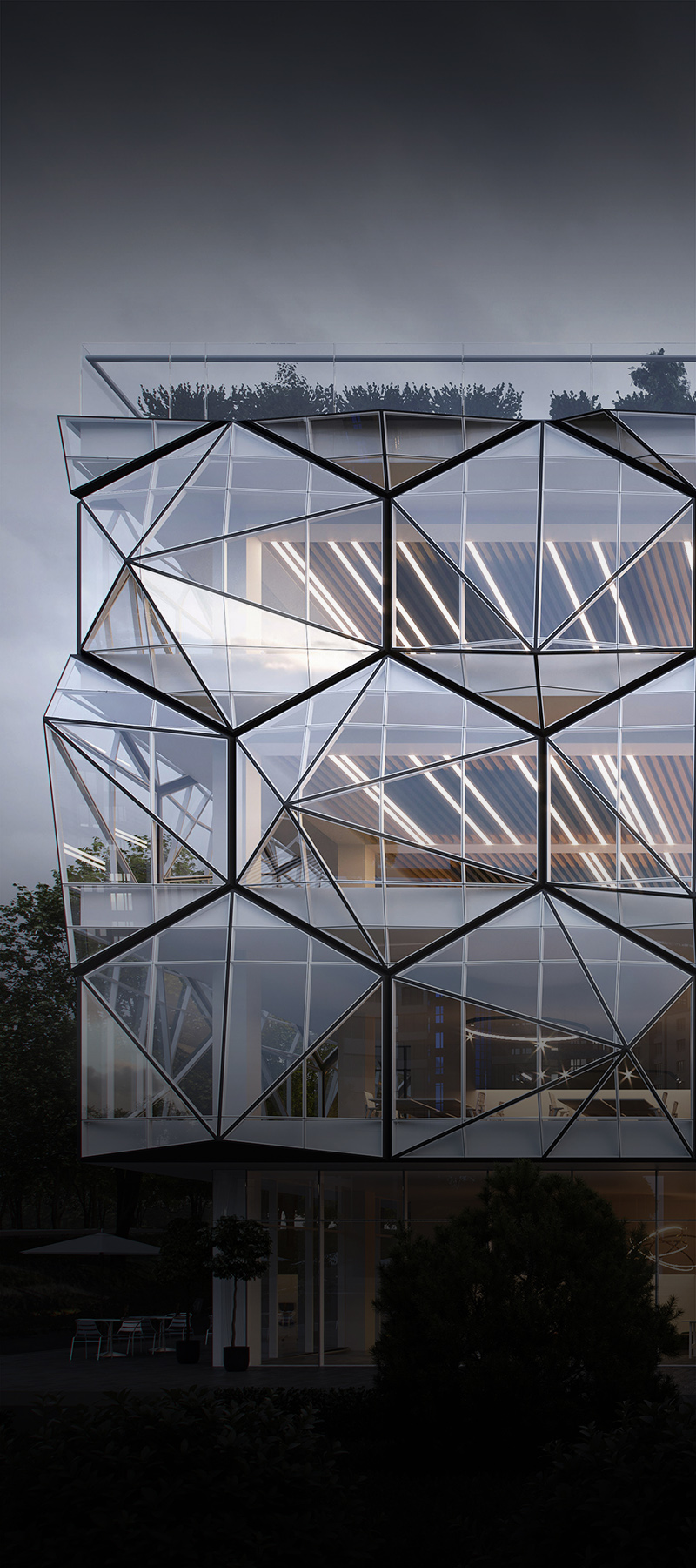 A beautiful woman in a transparent shawl.