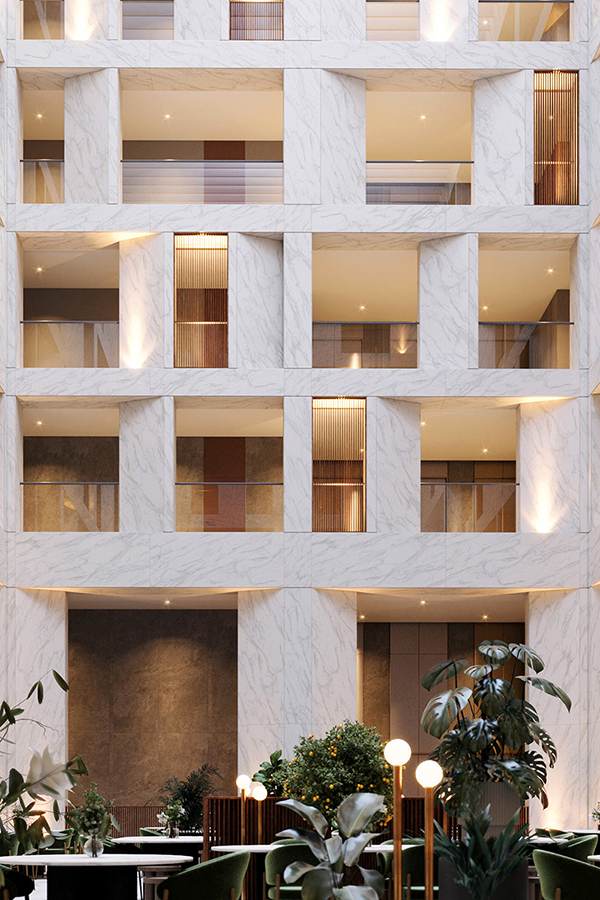 Three young men in red blazers standing in the desert.