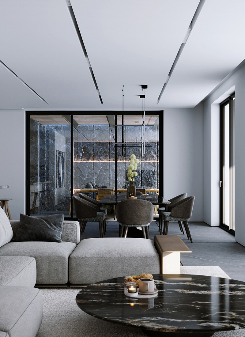 Woman with dark hair and bright red lipstick.