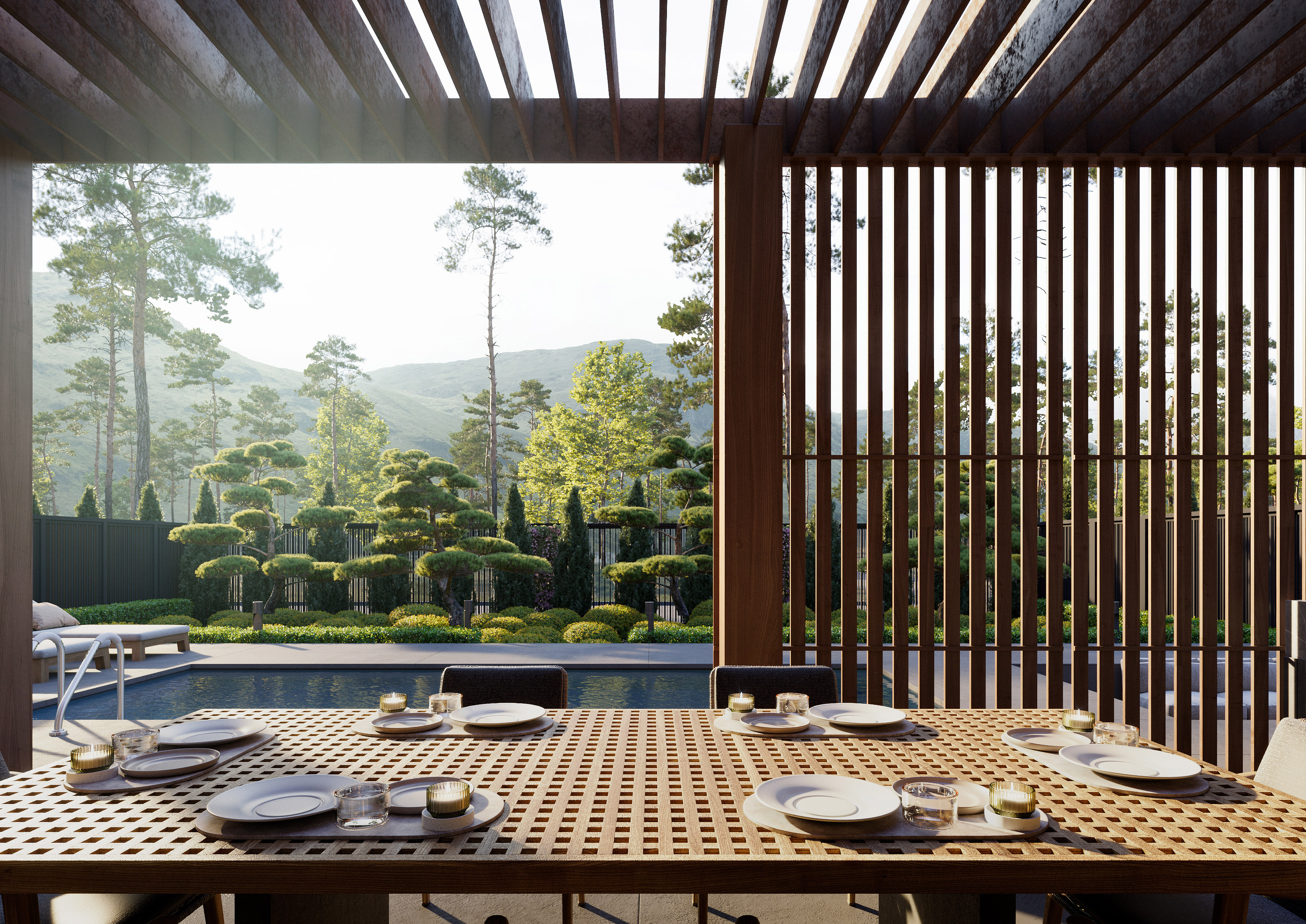 Handsome young man in orange classes on clear sky background.