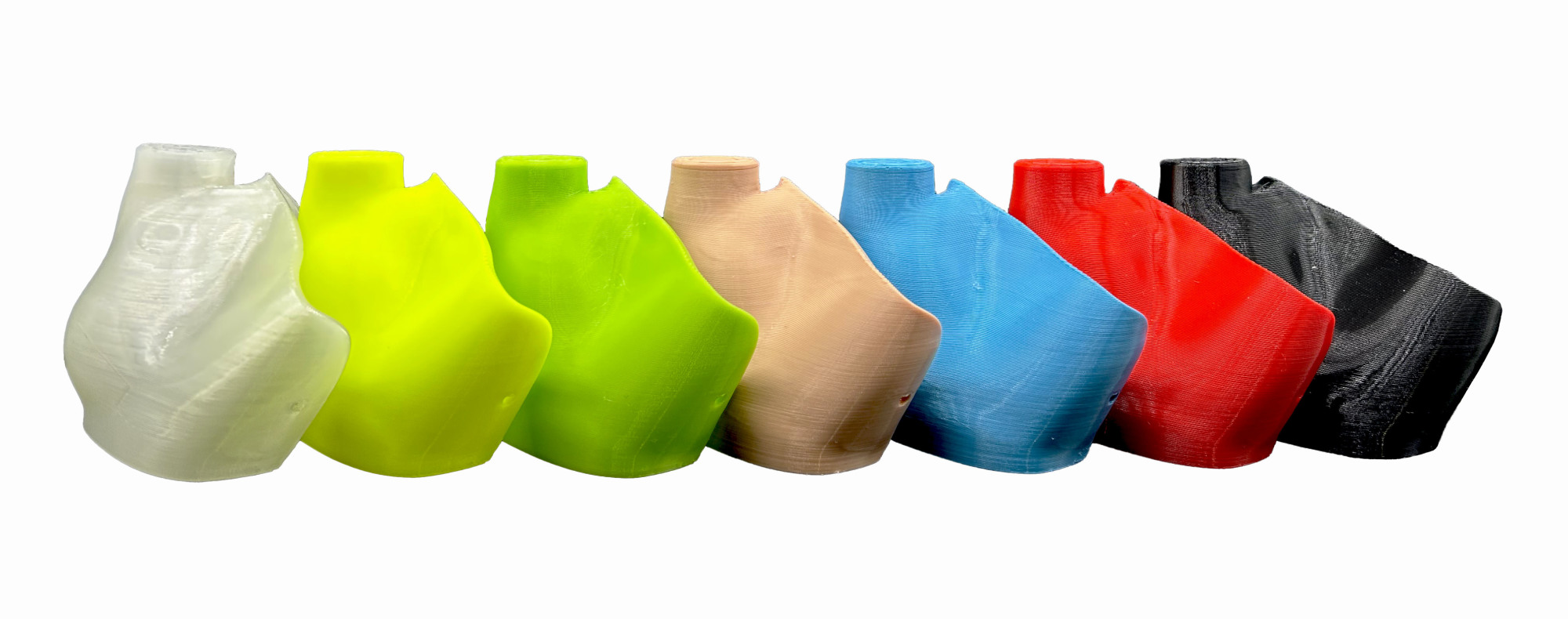 Splintech color options showing available splint finishes and hues