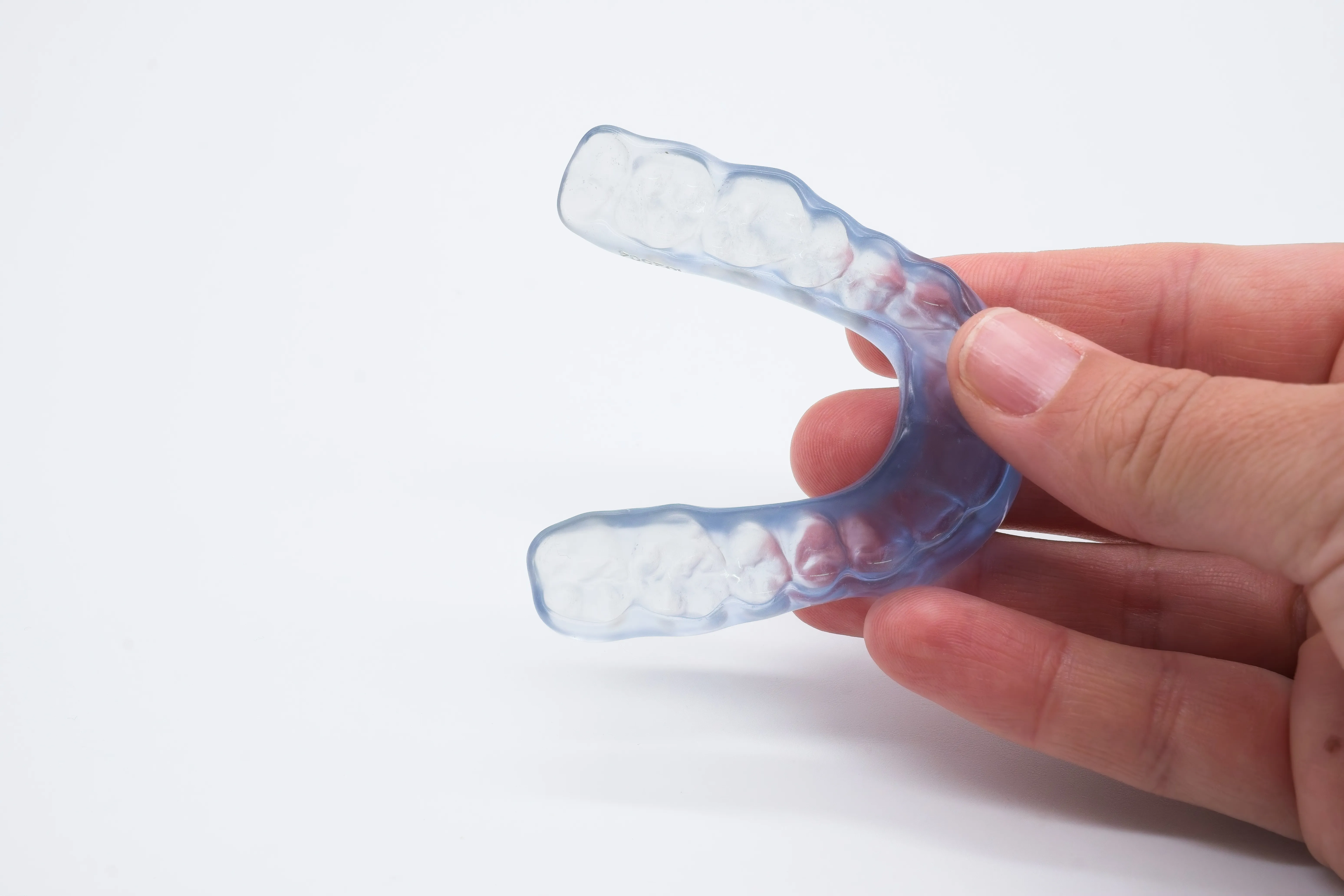 Comfortable, custom-made night guard being fabricated in Legacy Dental Pasadena's in-house lab