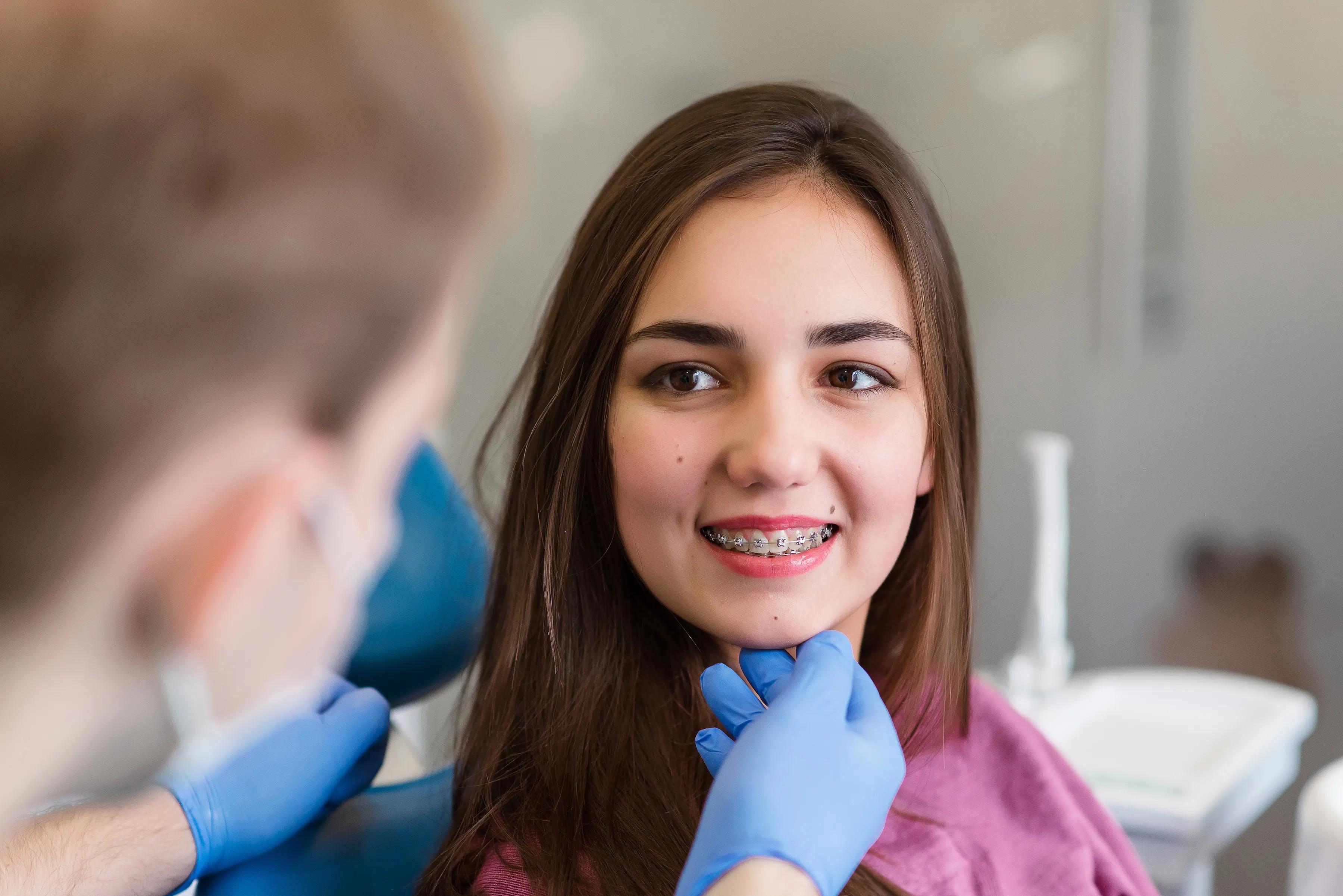 Patient receiving an orthodontic consultation at Legacy Dental Pasadena