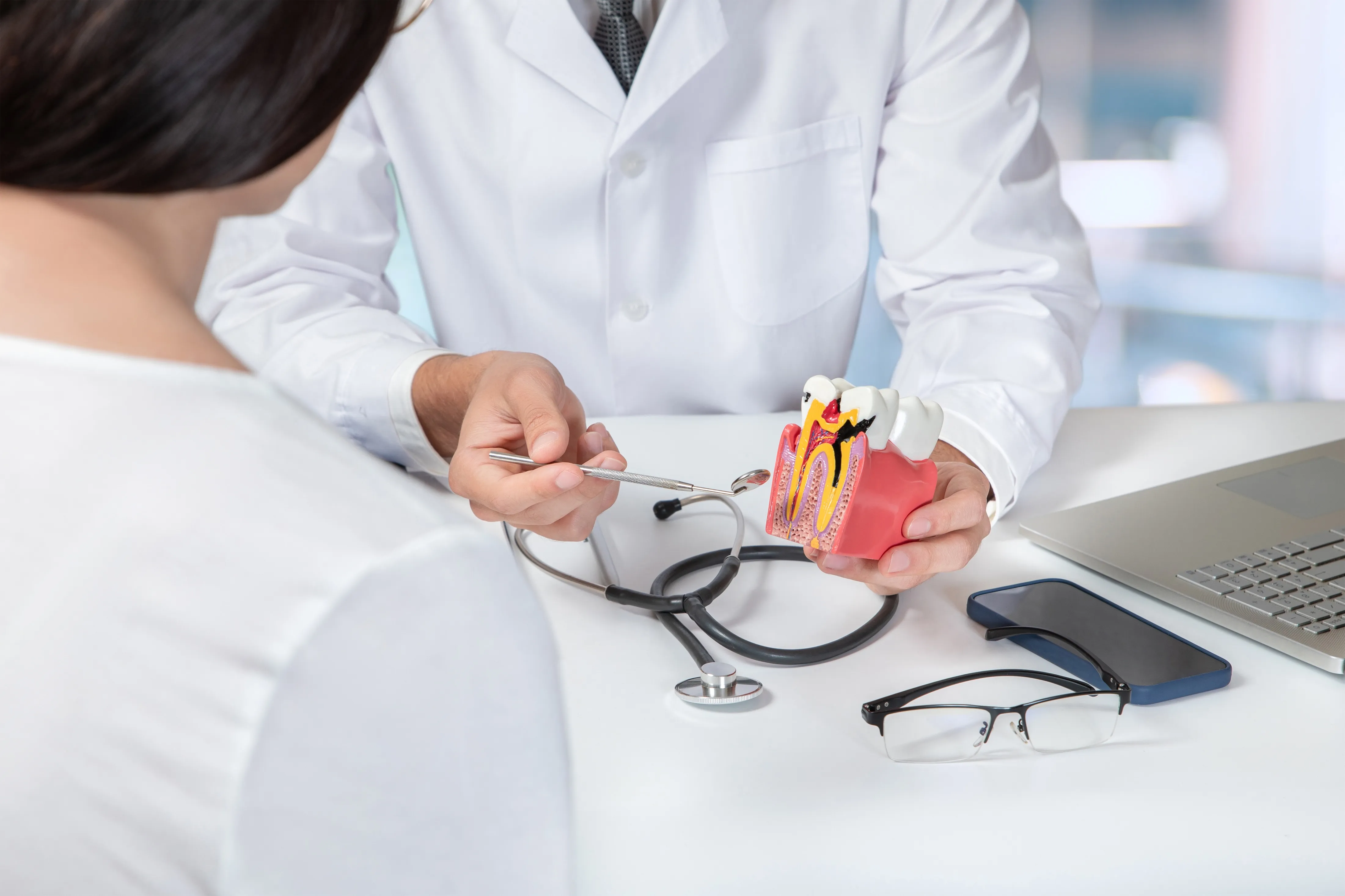 Patient receiving root canal therapy at Legacy Dental Pasadena