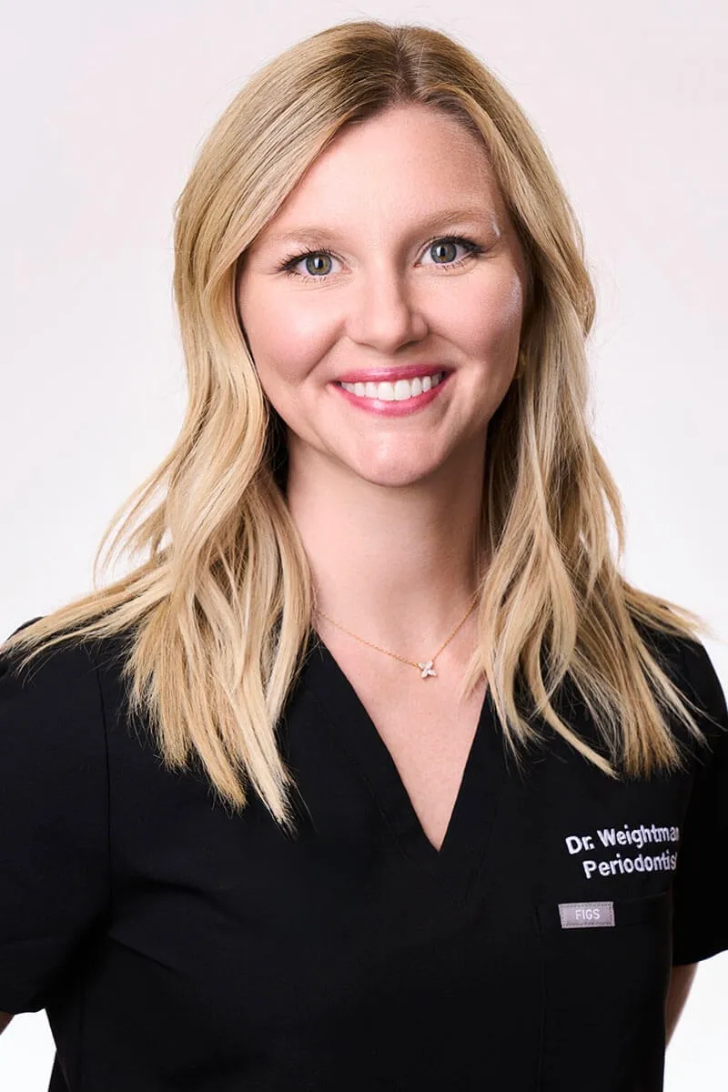 Dr. Rebecca Weightman is a board-certified periodontist at Legacy Dental Pasadena