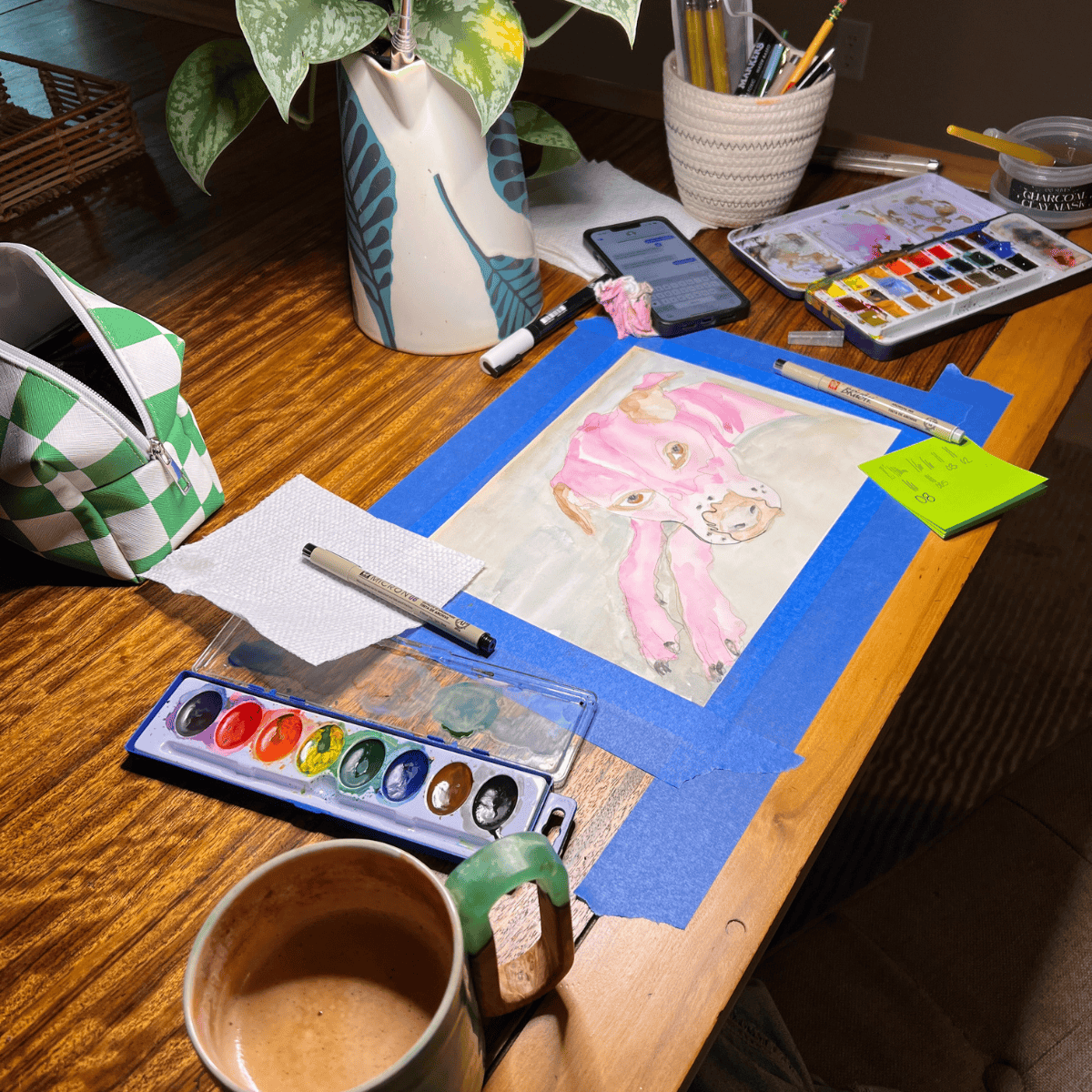 getting stationary ready and paint 