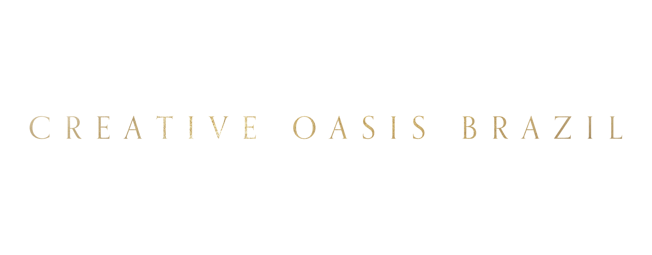 Gold-colored text reading 'CREATIVE OASIS BRAZIL' on a black background.