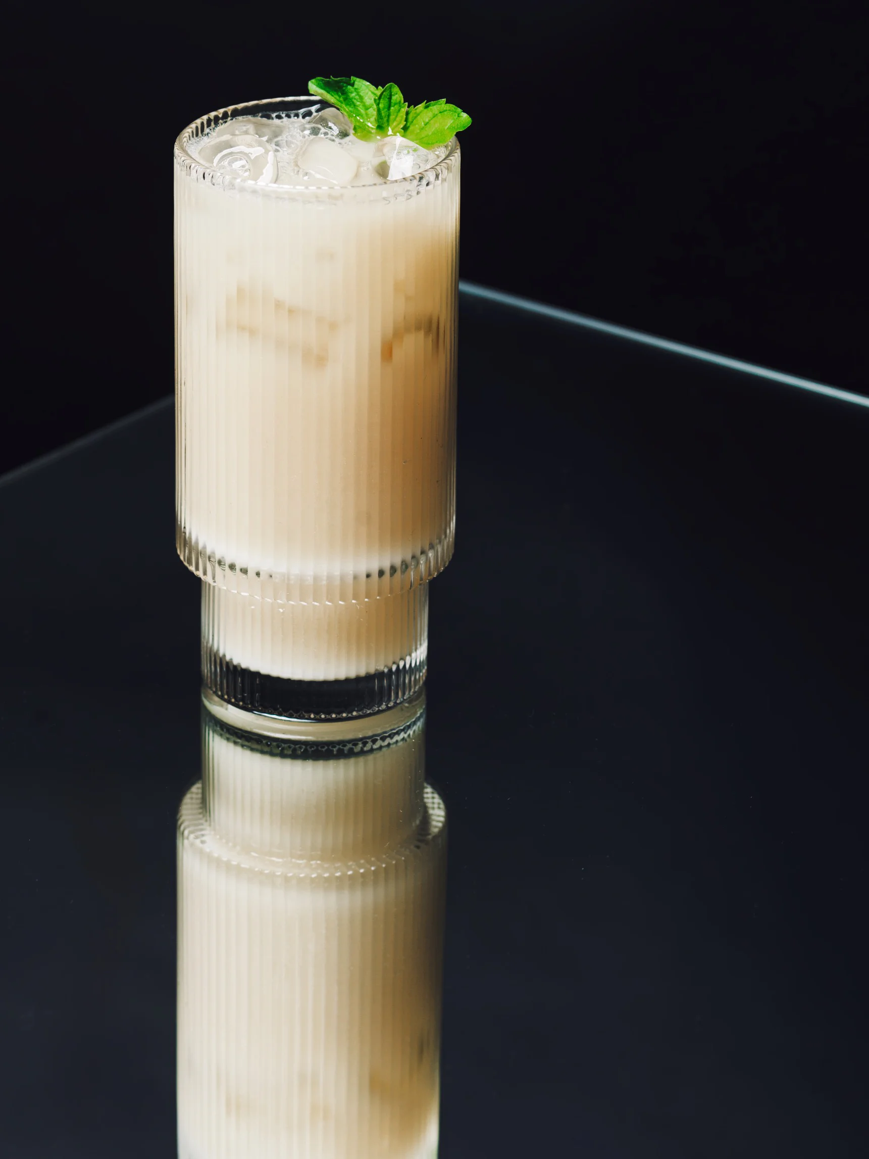 Shy Guy: caffeine-free grapefruit chamomile mint tea with lemon and honey, served iced with a mint garnish