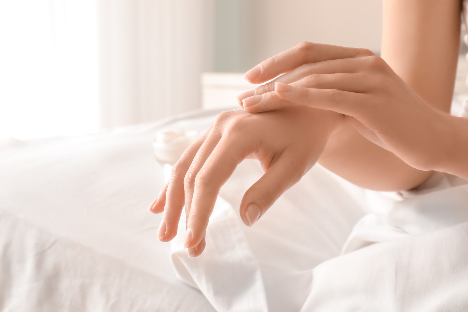 close up of two hands